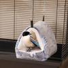 Thickened Hamster Cage Bed Semi-enclosed Hamster Hanging Nest Hamster Plush Hammock  Winter