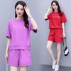 Embroidered Sports Suit for Women Summer Large Size Loose Fashion Short-sleeved Shorts Casual Two-piece Set