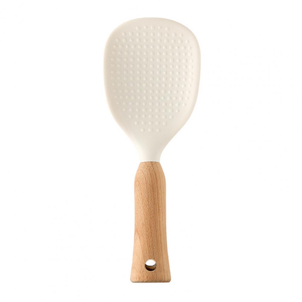 Heat Resistant Rice Shovel Non-stick Standing Rice Spoon with Heat Resistant Paddle Silicone Rice Spoon for Serving for Grains