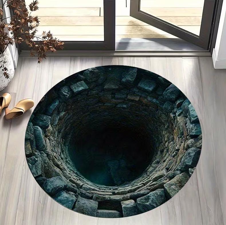 

Soft Modern Anti Slip Circular Carpet Suitable Decoration in Foyer Living Room Bedroom Outdoor Terrace and Garden Area Rooms 80cm x 80cm