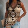 Damen-Tanktop mit V-Ausschnitt, weich, Retro, geometrisch, grafisch, Stammesethnisch, ärmellos