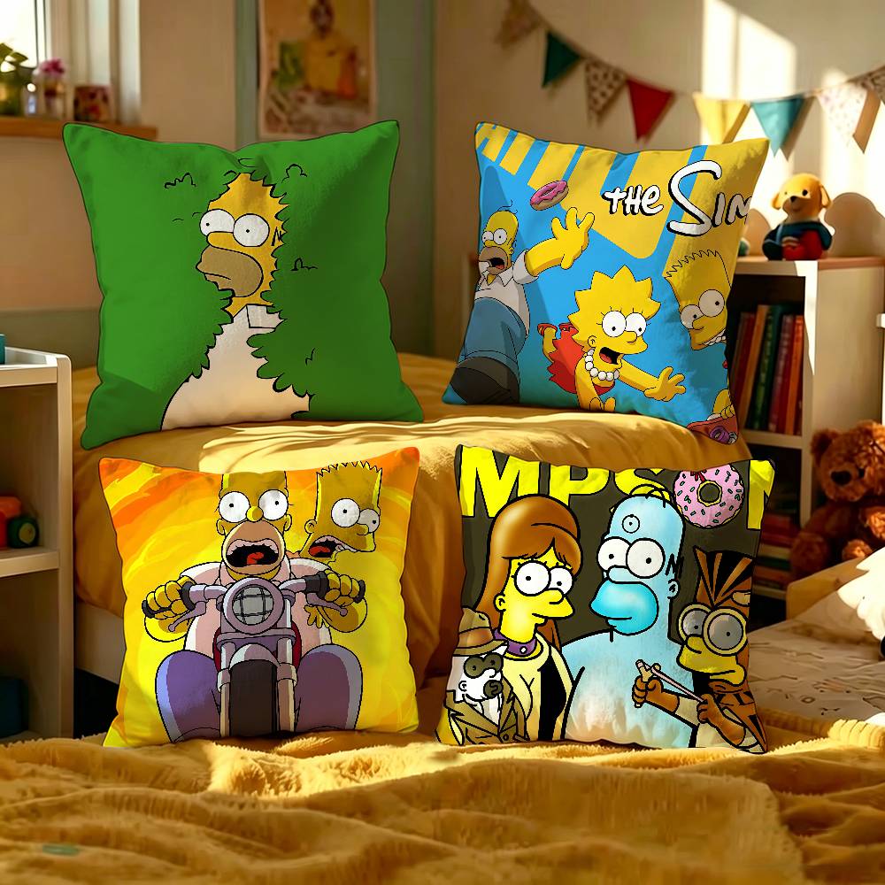 Cartoon The S-Simpsons Pillow Cushion Cover Pillowcase Living Room Sofa Home Decor