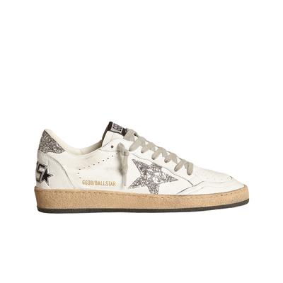 (in) Sneakers Ball Star Stella Bianca Paillettata Talloncino sul Tallone