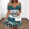 Ladies Thin Strap Plus Size Dress Vintage Floral Pattern Loose Beach Vacation Dress