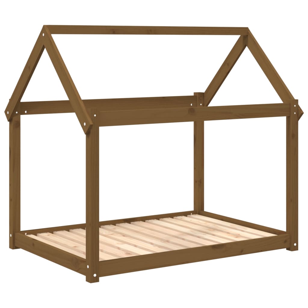 Vidaxl Dog Bed, Honey Brown, 111X80X100 Cm, Pine Wood