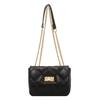 New soft leather single high-end shoulder bag rhombus chain bag fashion embroidery thread underarm messenger bag bag bag
