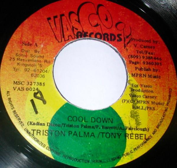 7inch Record TRISTAN PALMER , TONY REBEL - Cool Down VAS0024 Vasco Records Jamaica Reggae, Ska & Dub Used