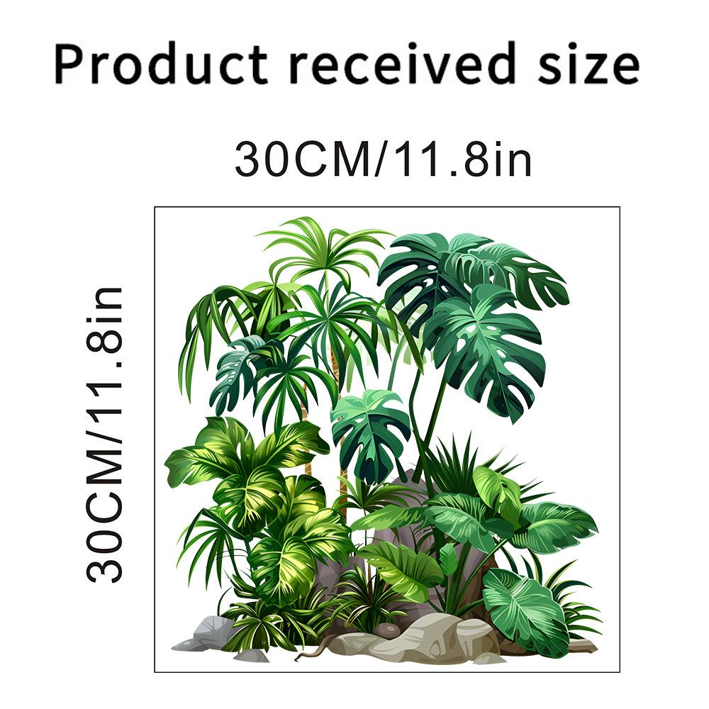 Gröna Växtväggklistermärken Heminredning Vardagsrum Tropisk Regnskog Palmblad Dekal Väggmålning Barnrum Tapet
