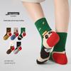 Children's Cartoon Animal Cotton Socks - 2025 Autumn/Winter Collection, Seamless Color Block Sporty Style for Boys