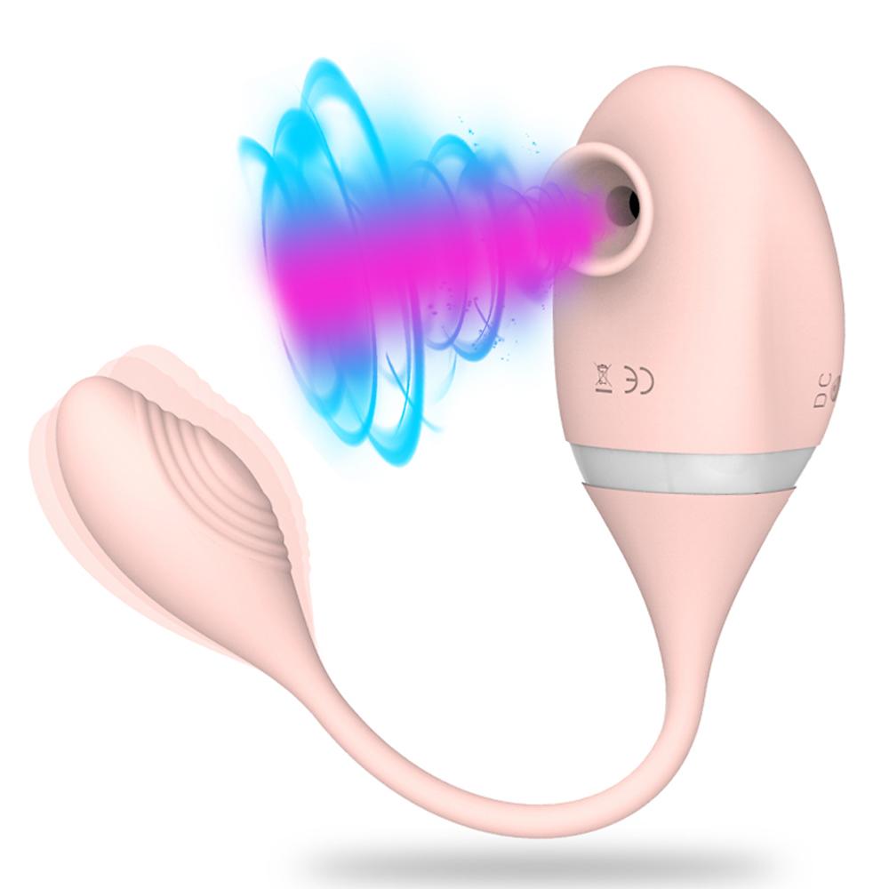 2 In 1 Clitoris Sucking Vibrator for Women Vibrating Egg Licking Oral Clit Vacuum Stimulator Female Goods Sex Toys for Adults