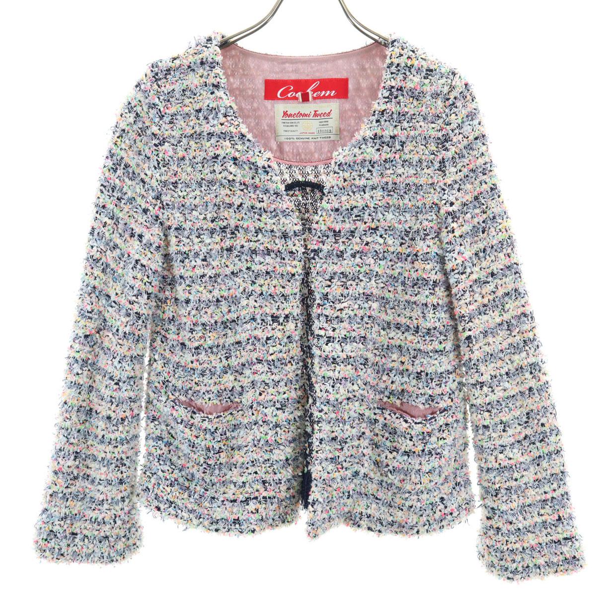 

COOHEM сделано в Японии Твид Yonetomi Куртка без цвета 36 Мульти Женская Б/У