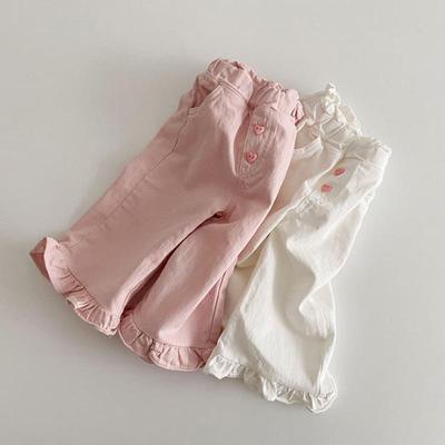 Pantaloni a Gamba Larga con Ruffle e Pizzo - Stile Bambina Trendy - Primavera 2026
