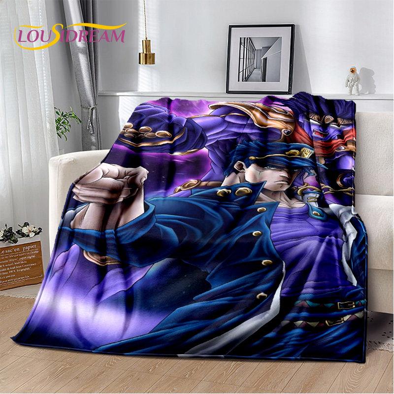 jojo's Bizarre Adventure Anime Soft Plush Blanket,Flannel Blanket Throw Blanket for Living Room Bedroom Bed Sofa Picnic Cover 3D