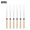 Telescoping Campfire Forks 32 Inch Stainless Steel BBQ Grill Skewer Marshmallow Roasting Sticks for Picnic Smores Cooking