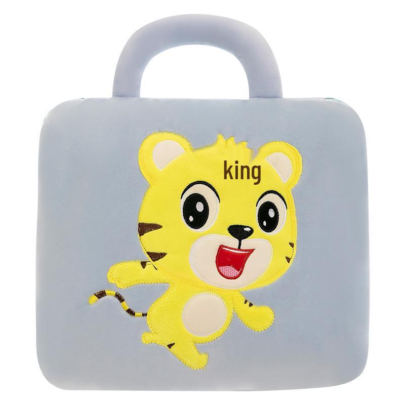 Dual-Use Cute Cartoon Pillow Blanket: Car & Office Nap Cushion