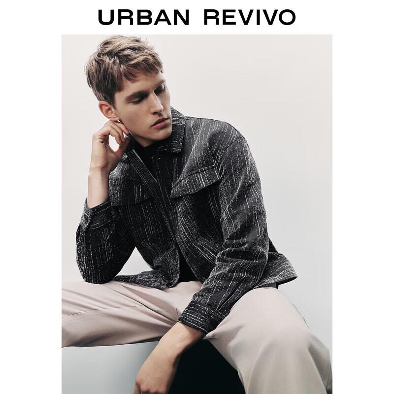 

UR 2024 Весенняя мужская современная жаккардовая куртка с лацканами S