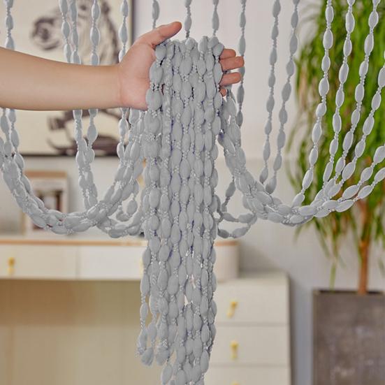 Door Curtain Beaded String Tassel Glitter String Curtains Room Dividers Curtain 100x200cm Lantern Shapes Door Curtain for Living Room Bedroom Closet