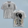 Hot Anime Attack On Titan Eren Jaeger Graphic Tee Men Women Clothing Washed Cotton Tshirt Casual T-shirt Harajuku Retro T Shirt