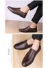 Men's Large Slip-On Leather Casual Shoes – Soft Sole, Breathable Cowhide, Ideal for Driving, Comfortable Dad Style