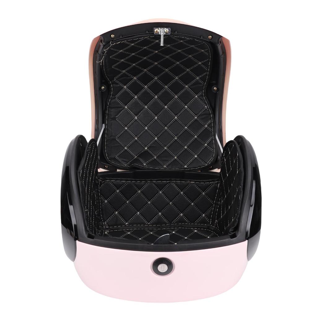 32L Motorcycle Top Case ABS Sporty Style Waterproofing Portable Trunk Top Box for Motorcycles with Rear Luggage Racks Pink