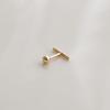 Lunne 14K Daily Stick Bar Piercing (14K Gold) (Bar Thickness 1Mm) #Pib05