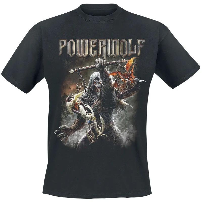 T-shirt in Cotone con Grafica Powerwolf Estiva Unisex Manica Corta Marca di Moda Tee Lusso Casual Vintage Retro Top