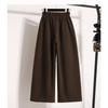 DIMANAF 2025 Autumn Winter Women Plus Size Pants New Fashion Lady Long Pants Oversized Loose Bottoms Thick
