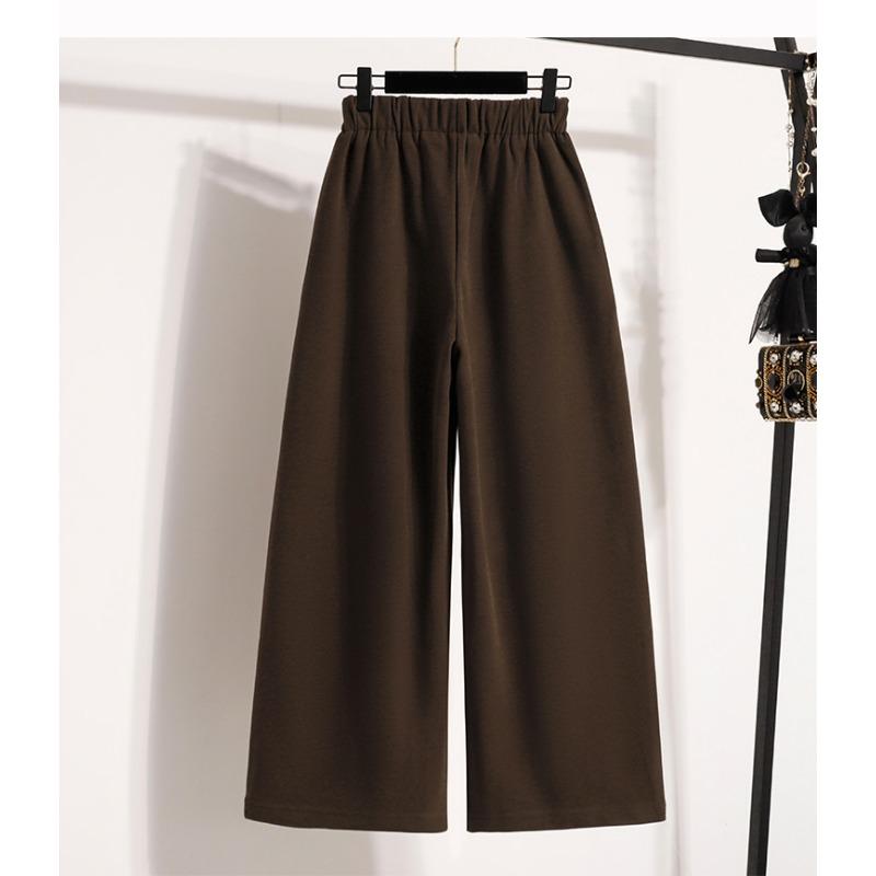 DIMANAF 2025 Autumn Winter Women Plus Size Pants New Fashion Lady Long Pants Oversized Loose Bottoms Thick