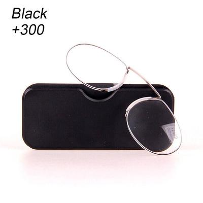 Mini Lazy Glasses Lesebrille Vergrößerungs-Nasenklemme Nasensteg Randlos Tragbar Alterssichtige Brille Herren Damen