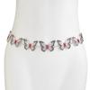 Retro Ethnic Butterfly Waist Chain Gold Silver Color Imitation Turquoise Body Jewelry Belly Chain for Women Sexy Bikini Adjustable Belt Y2K Vintage