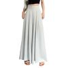 Plus Size High Waist Wide Leg Pleated Skirt-Pants for Women - Summer Loose Fit, Floor Length, Slimming, Casual Drape