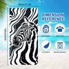 Set of Microfiber Bath Towels with Single Zebra Stripes - Quick Drying, Extremely Absorbent, Ultra-Fine, Contemporary Design
