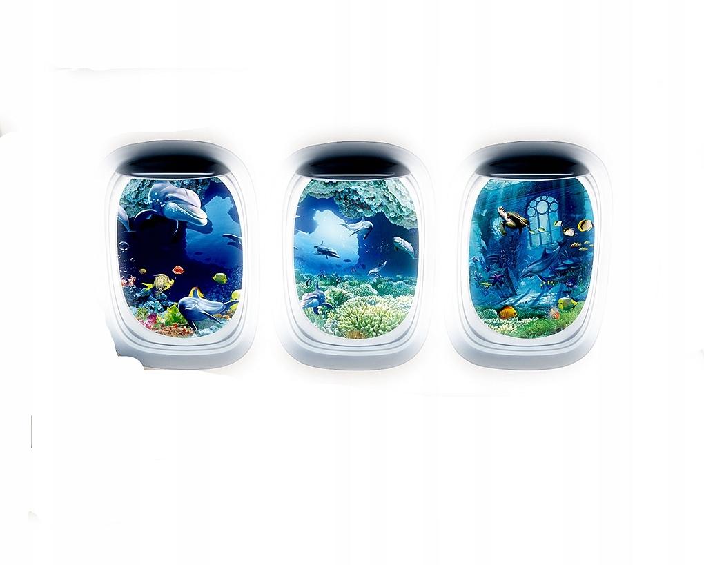 Bathtub Stickers Decorative Aquarium Bathroom Underwater World Window 20X30Cm 3X