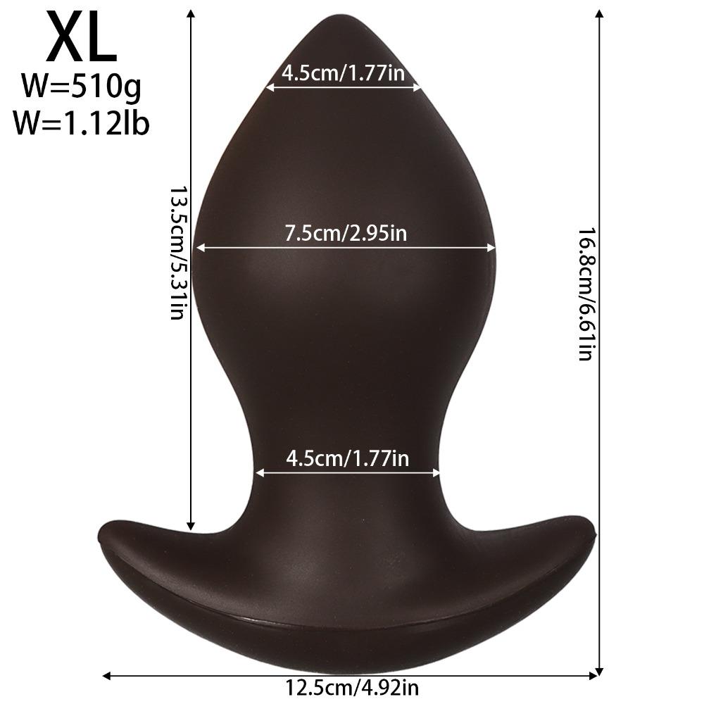Liquid Silicone Anal Plug for Men Women - Soft Butt Plug for Anal Stretching, Body-Safe Adult Sex Toy for Solo & Couples
