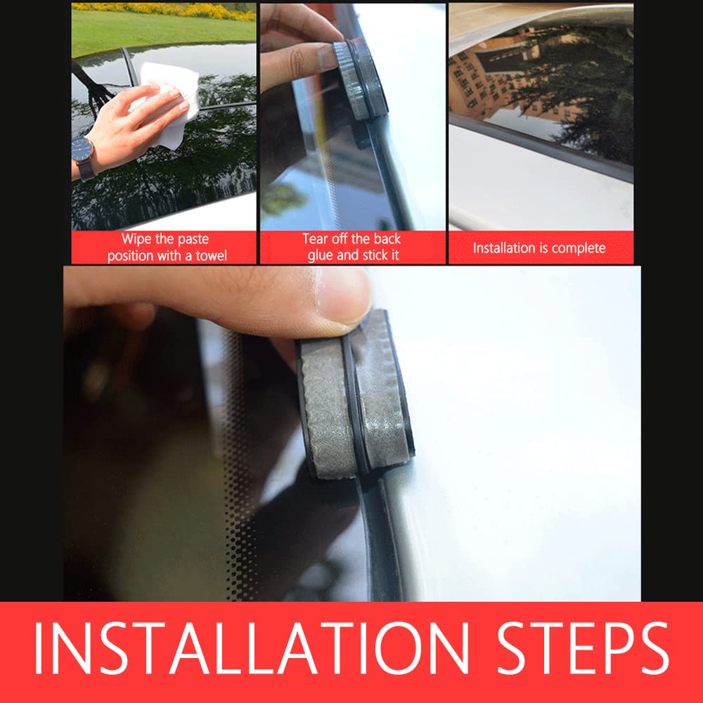 16.6ft/5m Cuttable T-Car Sunroof Cover Seal Rubber Trim Dust & Weather Resistant Strip Windshield Tailgate Adhesive Rubber Seal Strip