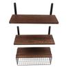 Wall Floating Shelves Candlenut Adjustable Dark Brown Wall Mounted Storage Shelves for Bathroom Bedroom Kitchen Garage