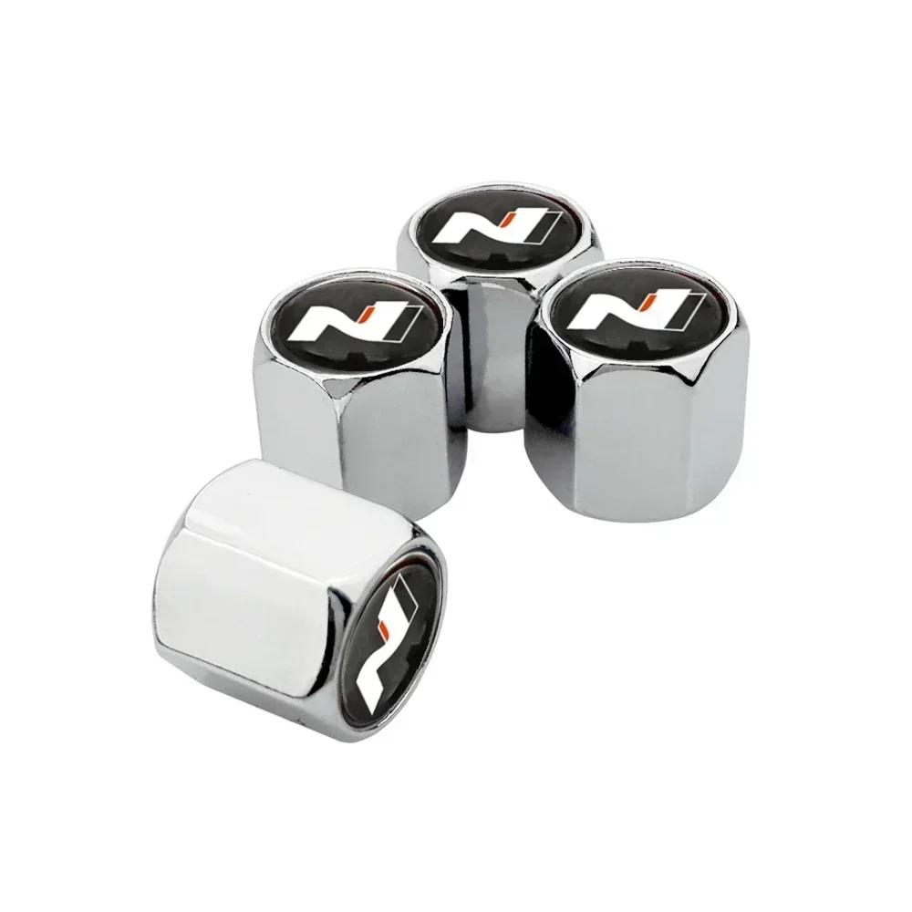 4pcs Car Styling for Hyundai Santa Genesis Tiburon Elantra Accent Sonata I35 I20 I30 Azera Wheel Valve Caps Tire Stem Dust Cover E5