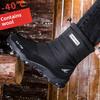 Herren Schneestiefel Outdoor Rutschfeste Plateau-Stiefel 2026Neue Winterstiefel für Herren Samt Warme Baumwollschuhe Winter Mittelhohe Stiefel Botas
