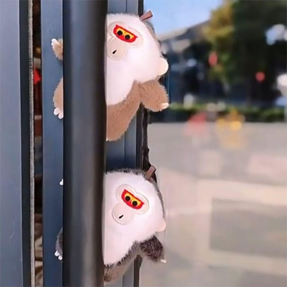 Plush Doll White-Faced Monkey Plush Toy Stuffed Animals Monkey Car Pendant  Car Trinket
