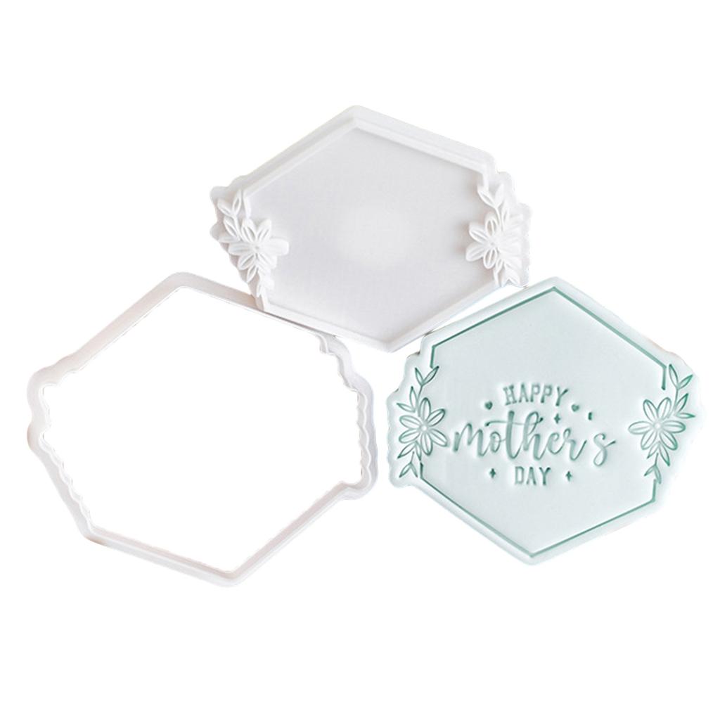 Mother's Day Cookie Stamp Molds Heartfelt Mother's Day Cookies Fondant Cutter Functional Biscuits Baking Stamp