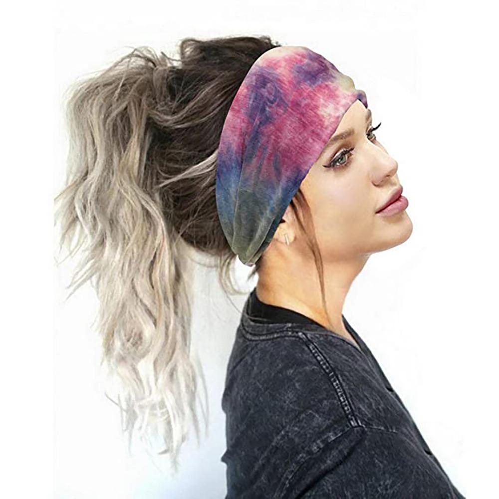 Cotton Yoga Headband Face Washing Fitness Elastic Headband Simple Tie Dye Headbands Girls