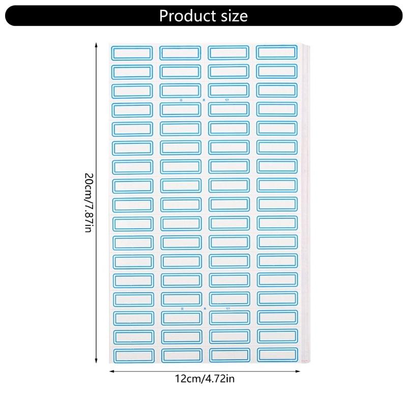 50 Sheets Writeable Labels Sticker Small Blank Sticker for Envelopes File Folders Jars Boxes School Office Kitchen