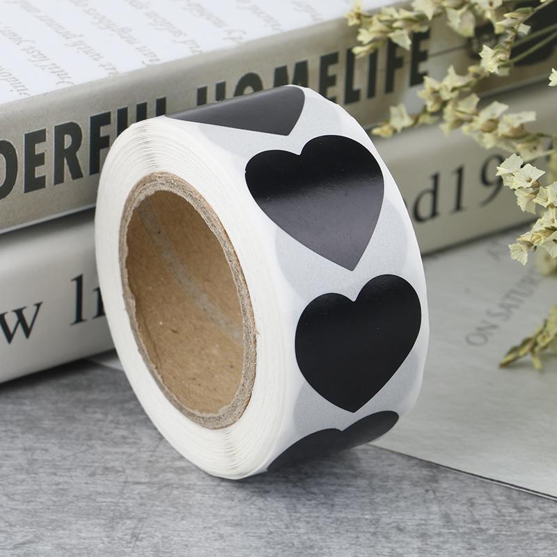 500 יח'\רול תוויות חותם נייד חבילת תווית מדבקת סימן אוניברסלי אהבה בצורת לב