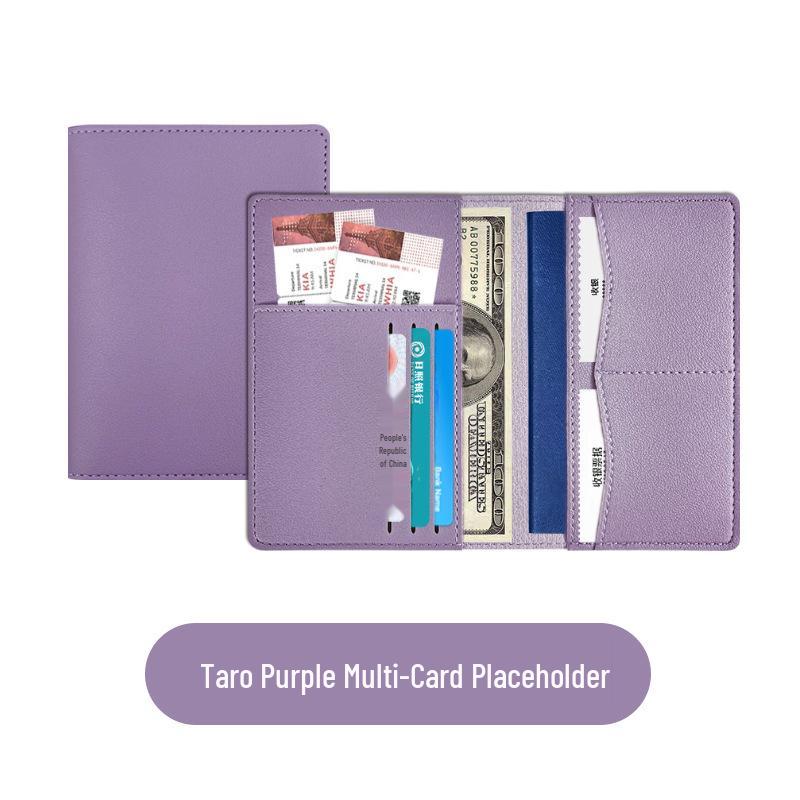 PU Leather Passport Holder & Travel Wallet Set - Multi-Function Passport Bag & Card Holder