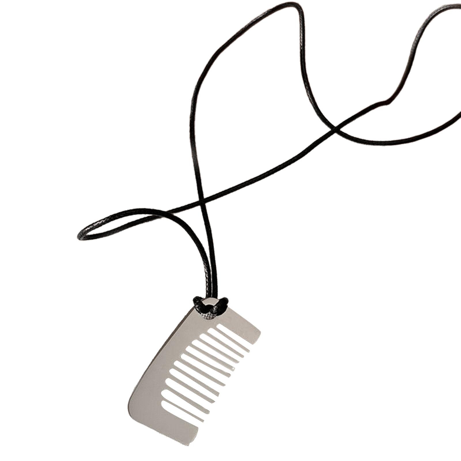 

Trendy Metallic Comb Pendant Necklace Handmade Everyday Wear Clavicle Chain Fashion Accessories For Sensitive Skin