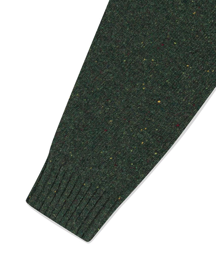 MAHAGRID Basic Logo Nep Knit Sweater Green(Mg2Efmk605A)