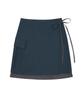 Hye Young Kim Layered Wrap Skirt - Navy