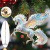Pferd Anhänger Acryl 2D Realistische Pferd Ornament mit Aufhängeschlaufe Auto Innendekoration Weihnachtsbaum Hängeanhänger