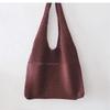 Korean Retro Knitted Tote Bag - Fashionable Large Capacity Shoulder Handbag