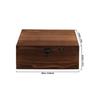 Rectangular Wooden Storage Box Compact with Front Clasp Decorative for Small Item